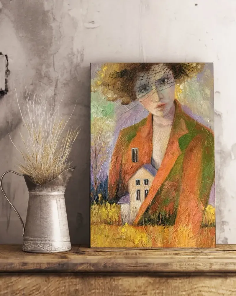 Девушка портрет маслом. Картина маслом 40×60 см — 40×60 см