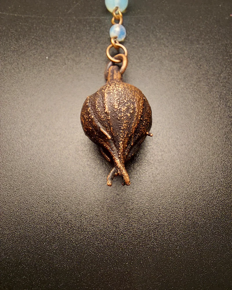 Серьги медные шиповник