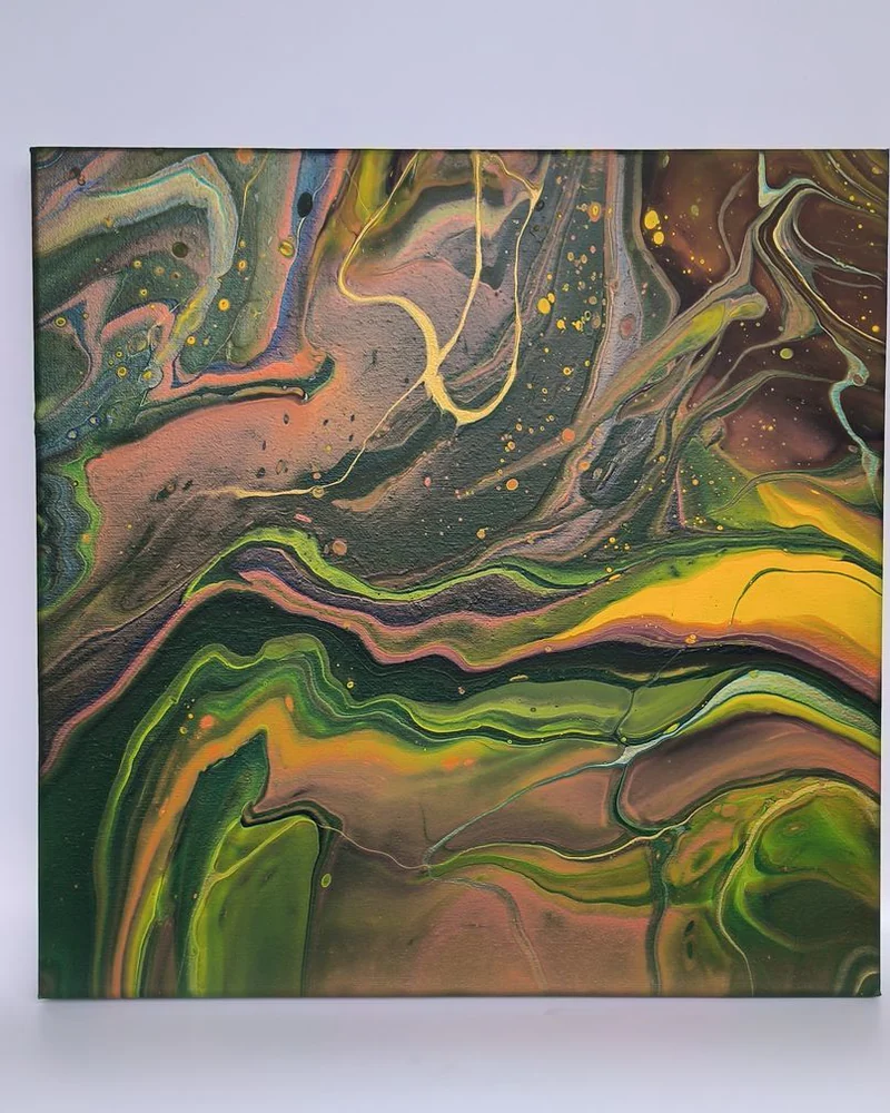Картина жидким акрилом (fluid art) 40х40 см