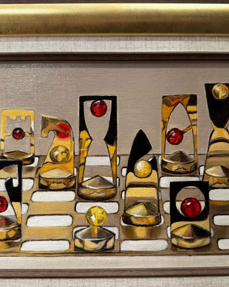Картина маслом. Шахматы. 52×32 см — Оригинал
