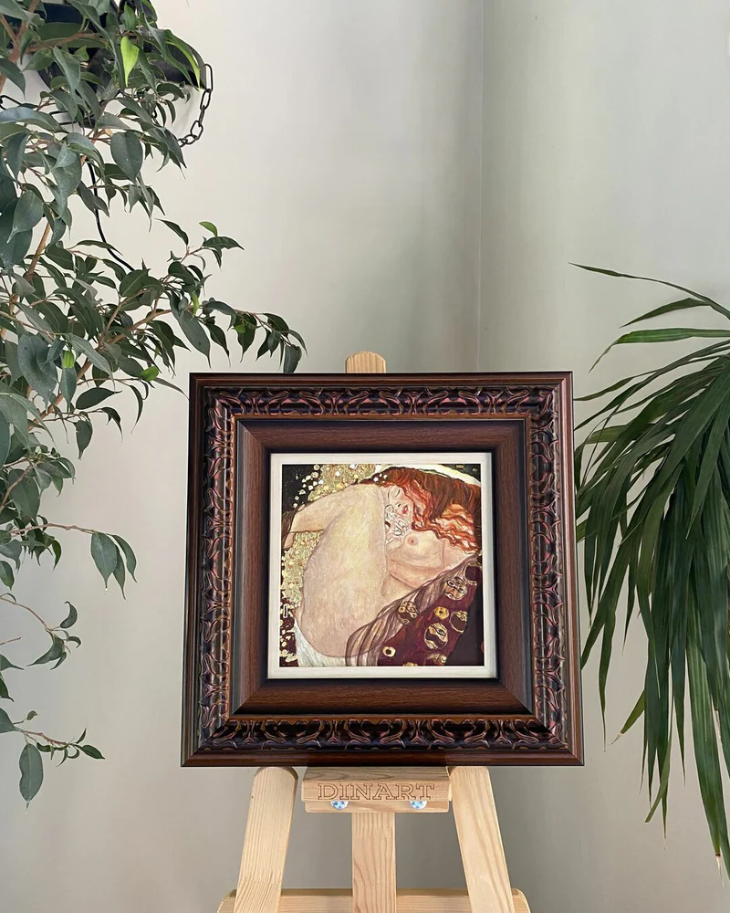 Копия маслом: Г. Климт «Даная», 37×37 см — Оригинал