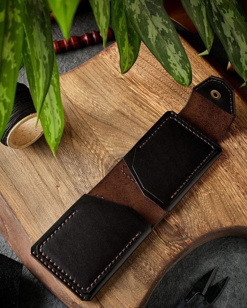 Кошелек из натуральной кожи HELFORD Compact тёмно-коричневый