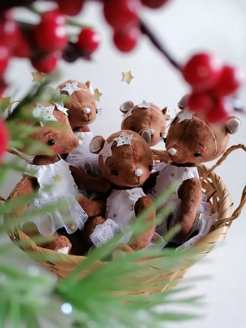 Коричневый мишка, 20 см