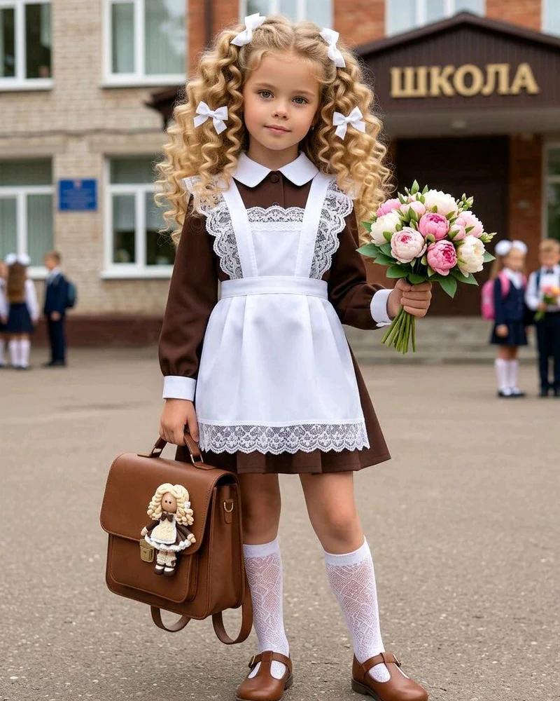 Брошь "Школьница"