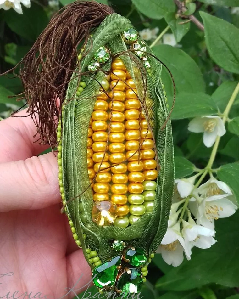 Брошь "Кукуруза"