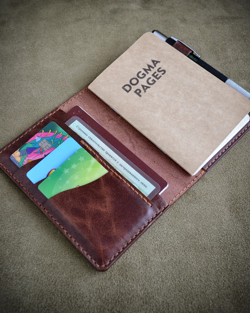 Блокнот кожаный pocket — Коричневый