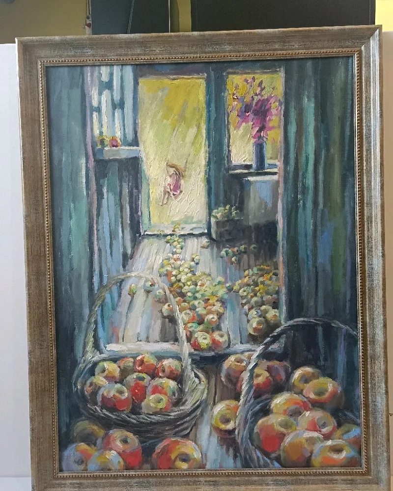 Картина маслом Яблочный спас