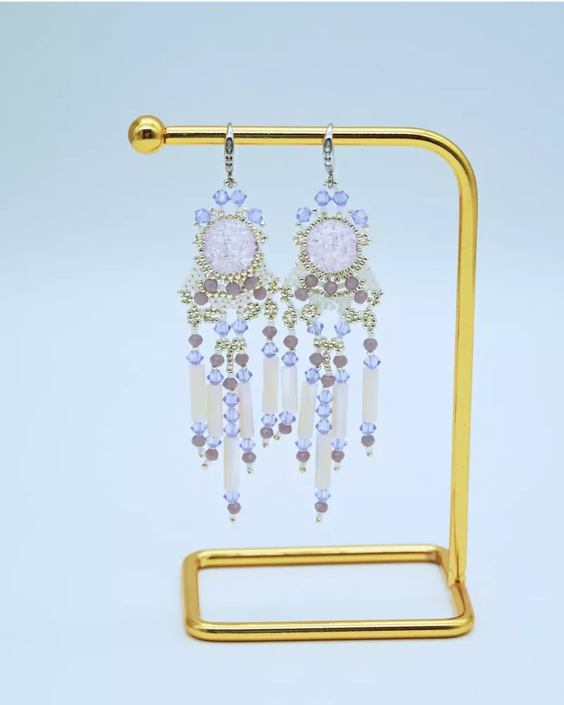 Серьги с перламутром и Swarovski