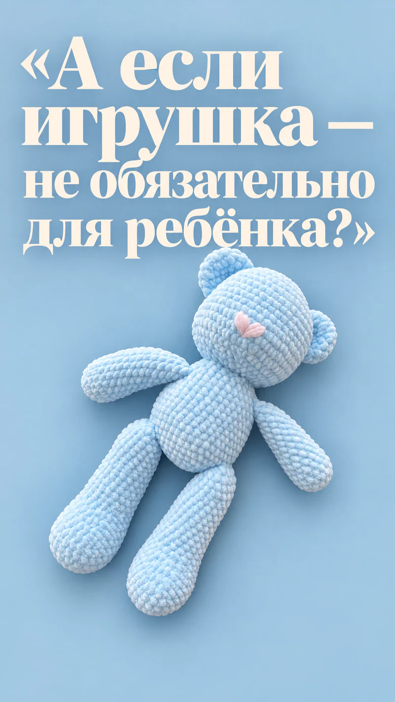 Вязаный медвежонок игрушка Сонный мишка