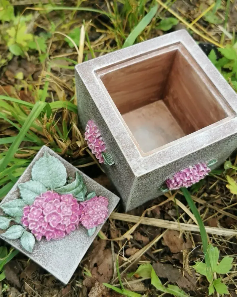 Шкатулка с гортензиями