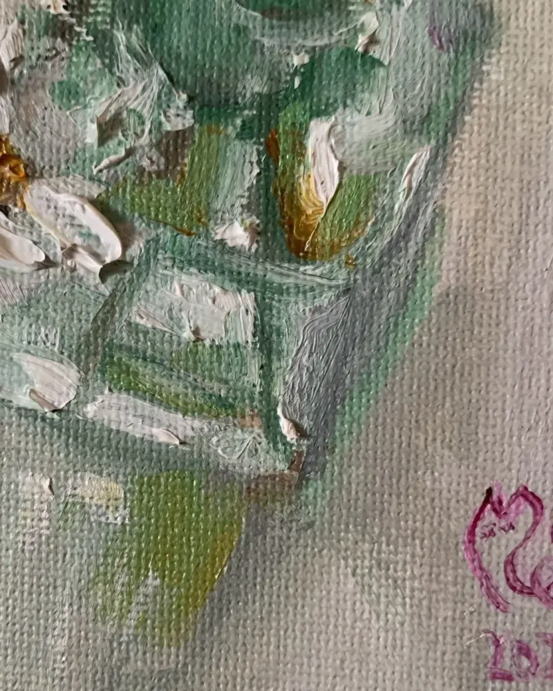 Ромашки. Картина маслом 23×29 см — 23×29 см