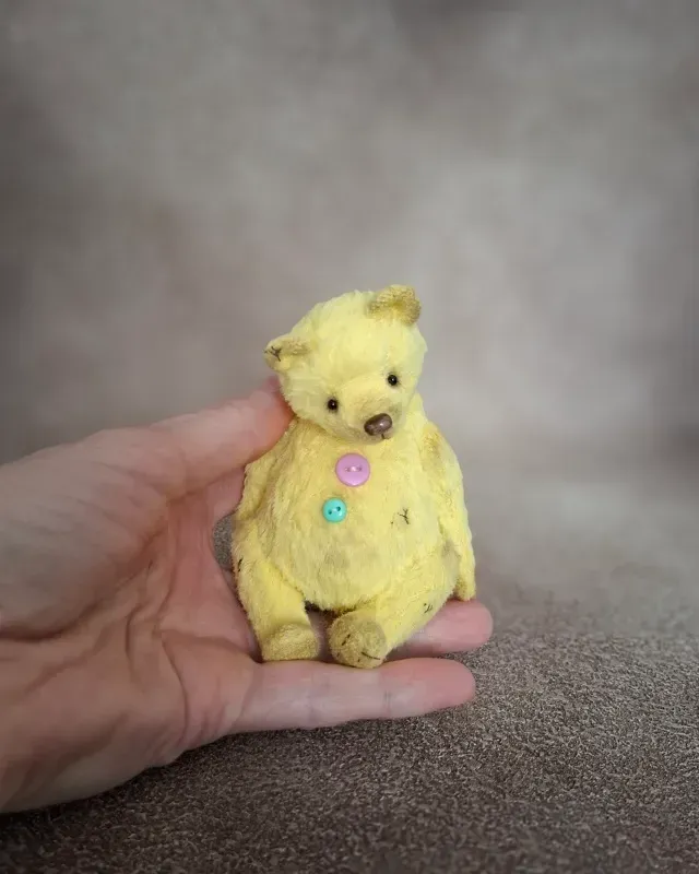 Мишка Тедди Тим, жёлтый, 12 см