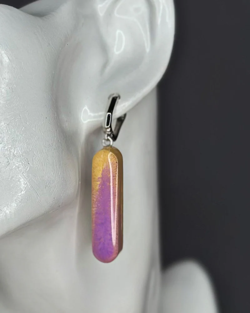Серьги из смолы Рассвет