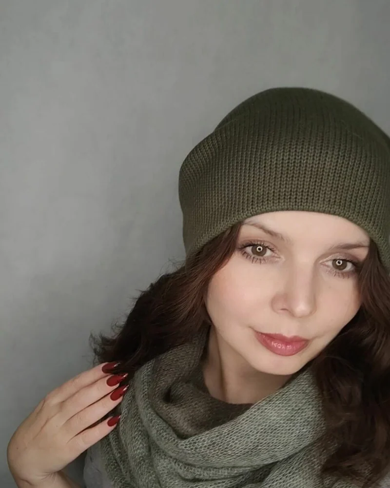 шапка бини двойная из хлопка