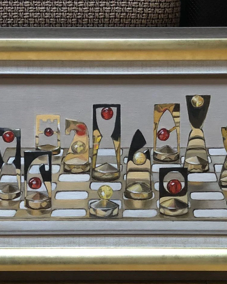 Картина маслом. Шахматы. 52×32 см — Оригинал