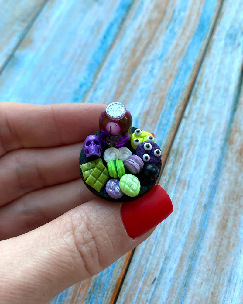 Кукольная миниатюра «Хеллоуин 💜💚»