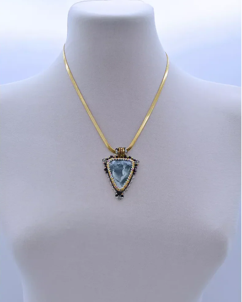 Авторский кулон с офитом и Swarovski