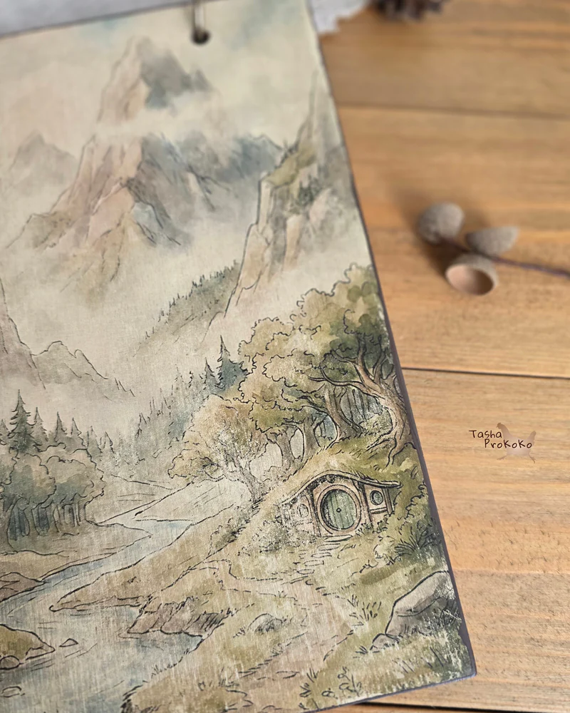Деревянный блокнот А5 на кольцах Hobbiton — Hobbiton