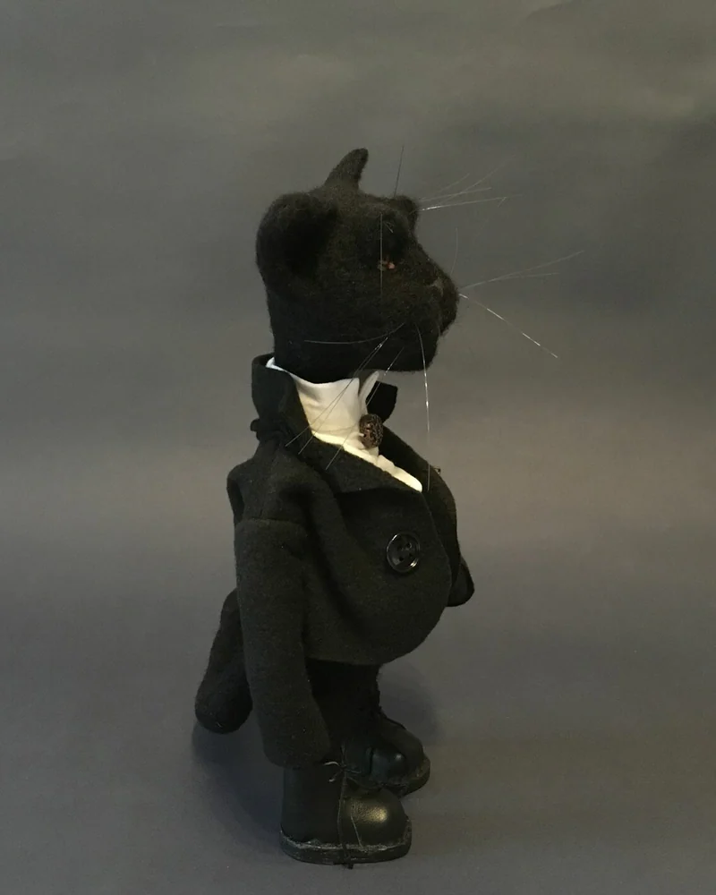 Кот Бегемот. Войлочная игрушка. Игрушка из шерсти