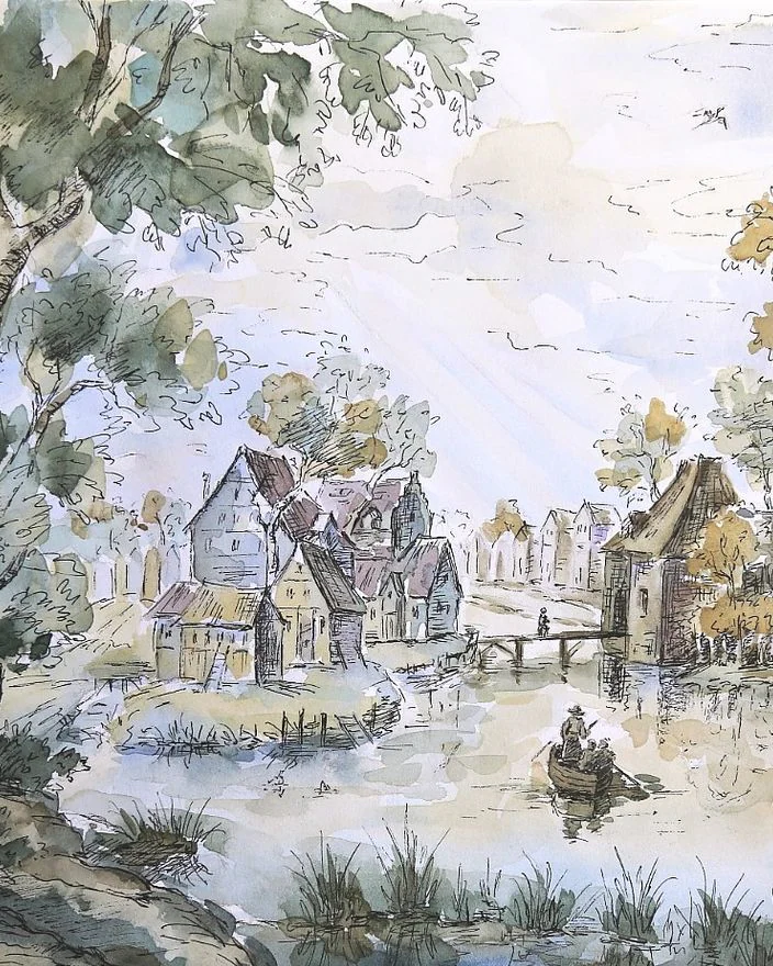 Пейзажи по рисункам старых голландских художников