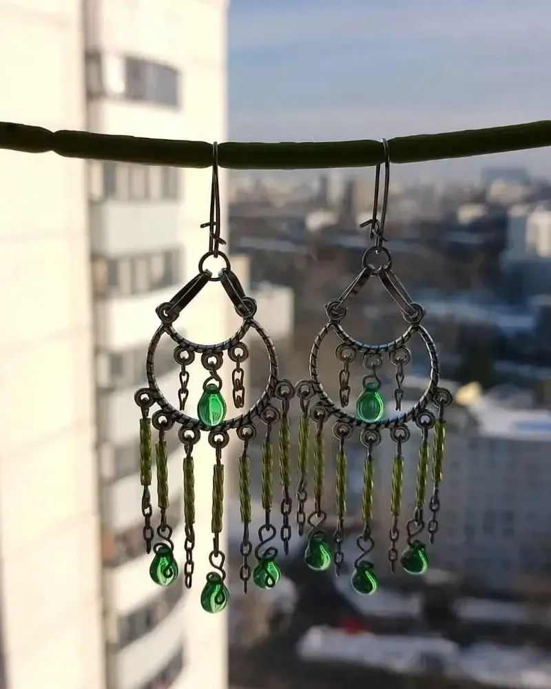 Серьги в стиле бохо — Стекло