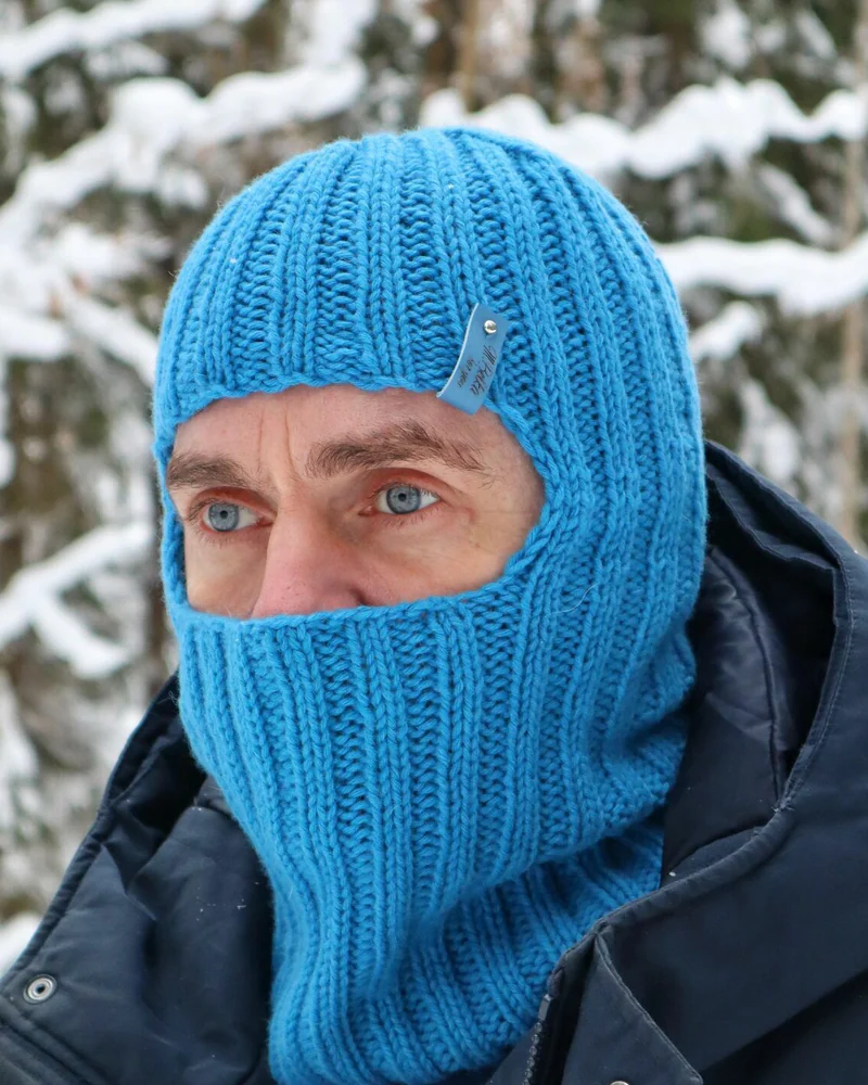 Балаклава вязаная шерстяная, Мужская балаклава, женская балаклава