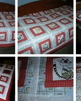 Лоскутное покрывало «Озорные коты» — Основной