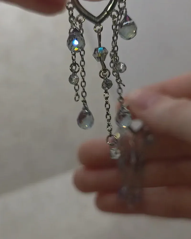 Серебристые вечерние серьги — Серебристые