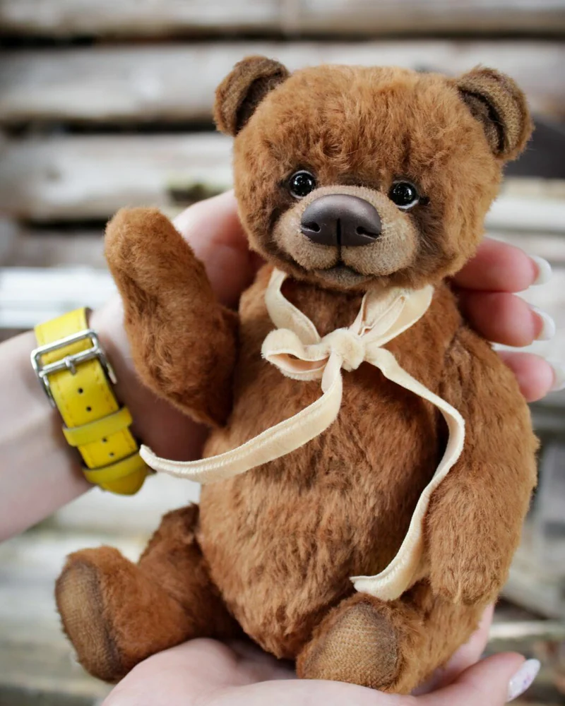 Тимоша.Коллекционный мишка тедди (коричневый)