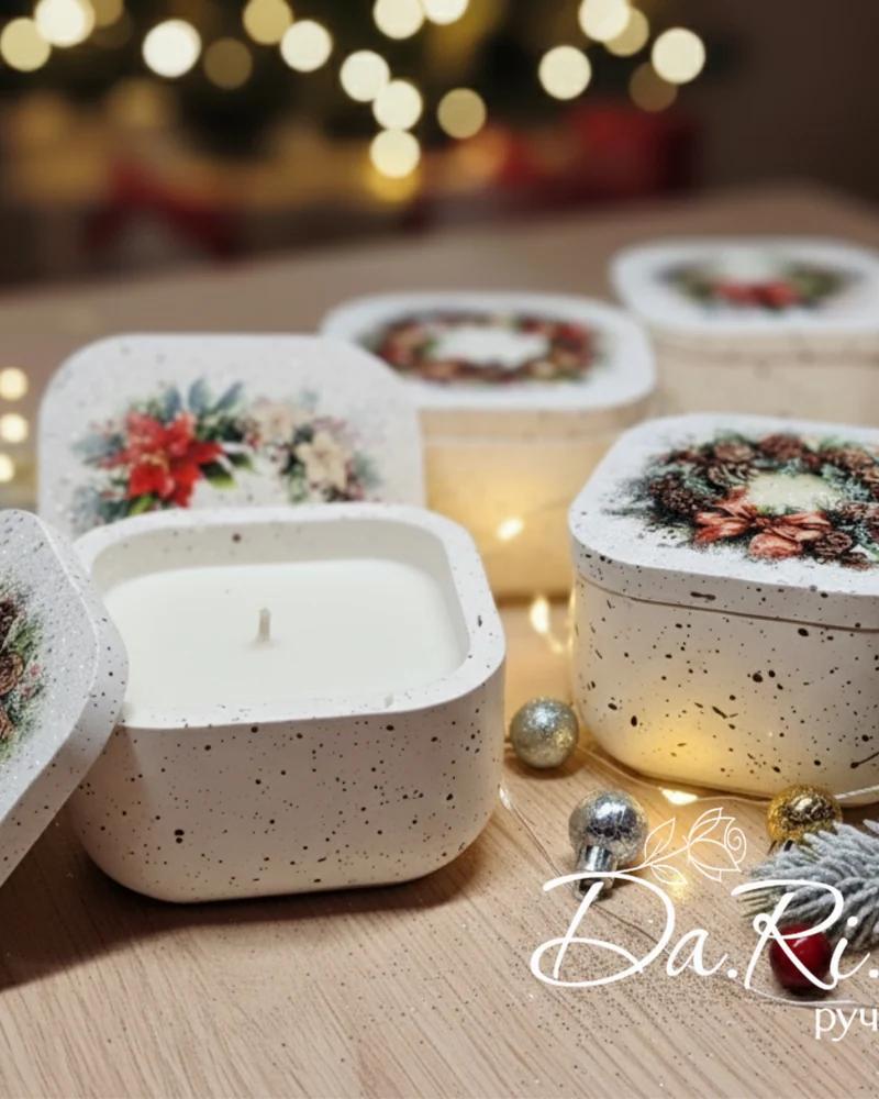 Коллекция новогодних ароматических свечей "ЗИМНИЙ АРОМАТ"