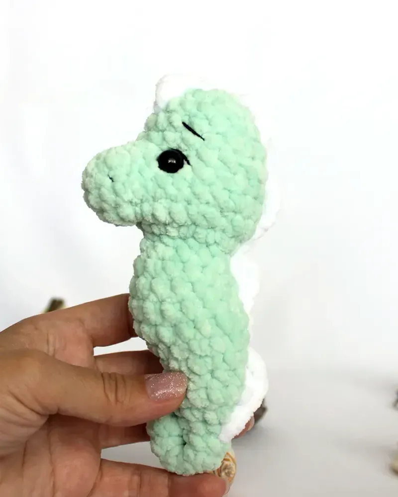 Мягкая вязаная игрушка «Морской конёк», зеленый — Зеленый
