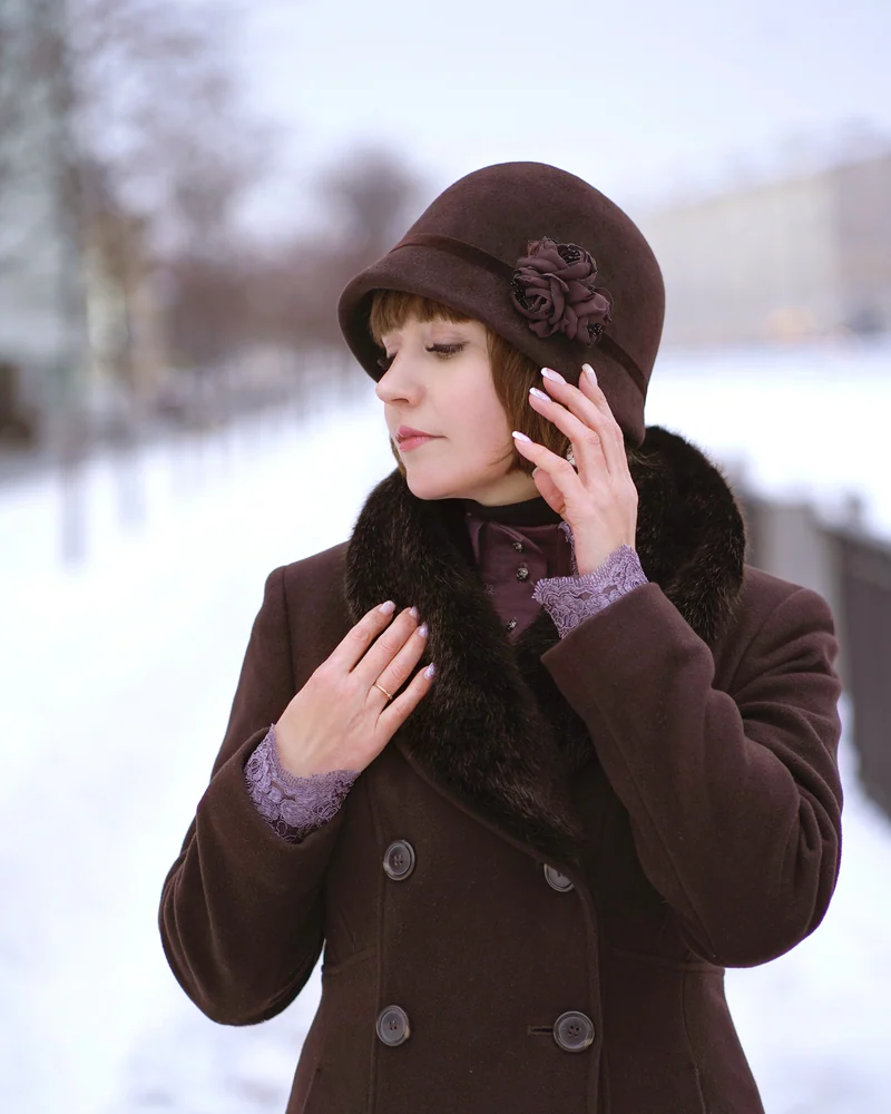 Шляпа клош Горький шоколад