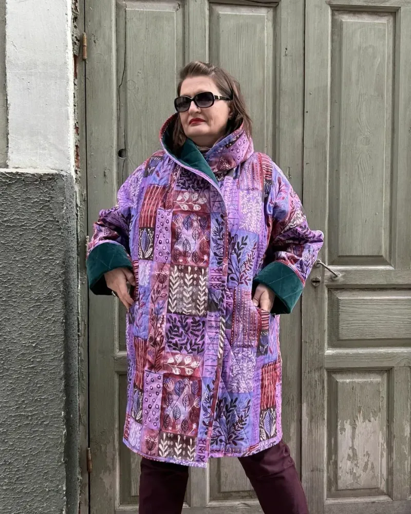Стеганое пальто из хлопка «Волшебный цветок» — Основной