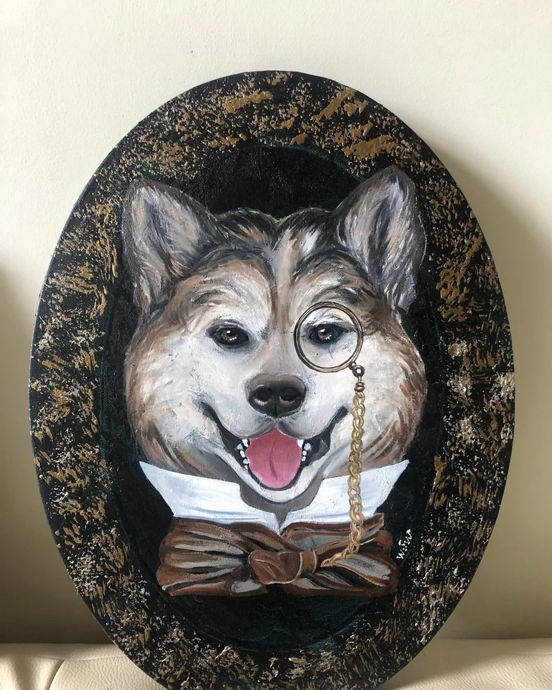 Картина маслом 30×40 см. Овальный холст. "Joy" — Оригинал