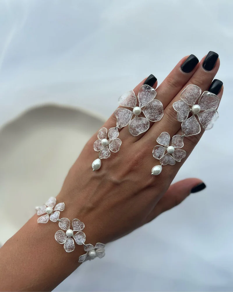 Серьги свадебные «Ираида»
