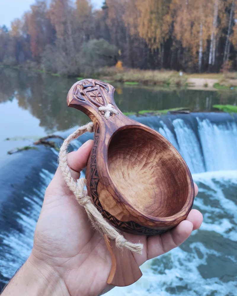 Кукса из липы Ратник, чаша, ковш из дерева.