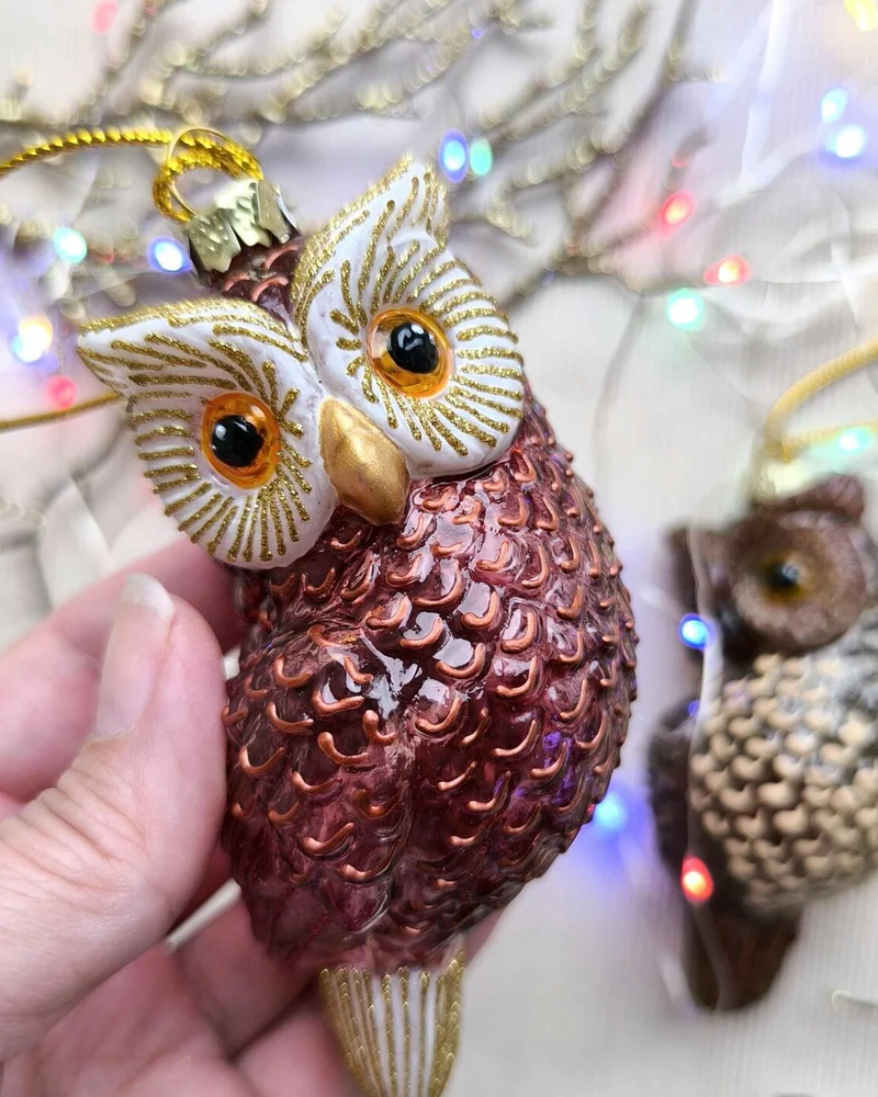 Елочная игрушка Сова