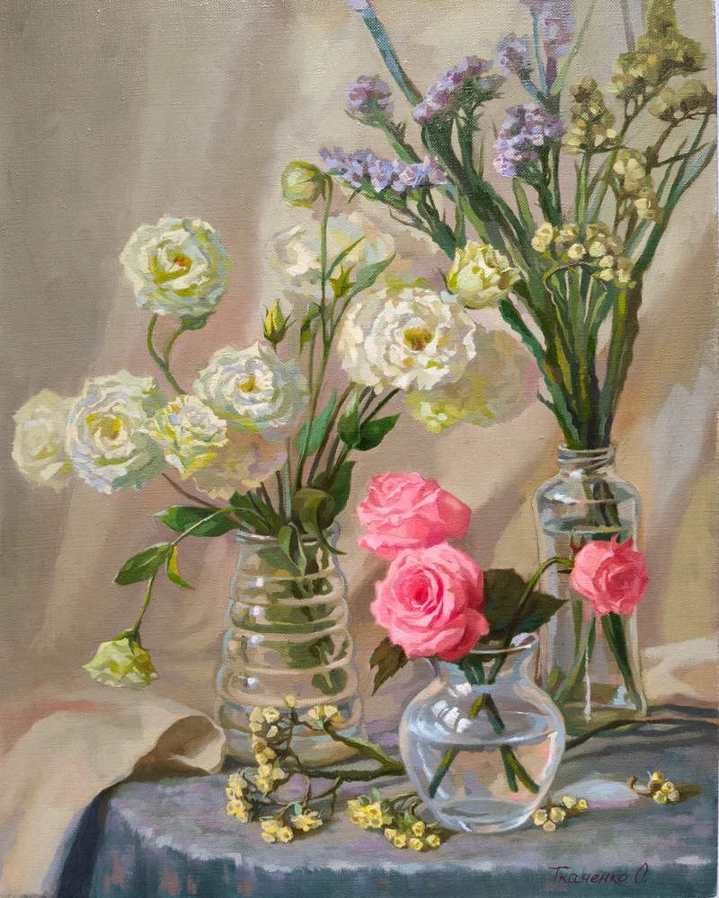 Картина маслом "Цветы", 50*40