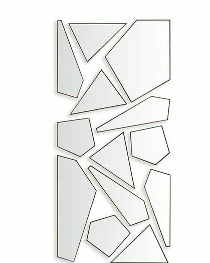 Зеркальное панно Tessera 90×180 см, чёрное — Чёрный матовый