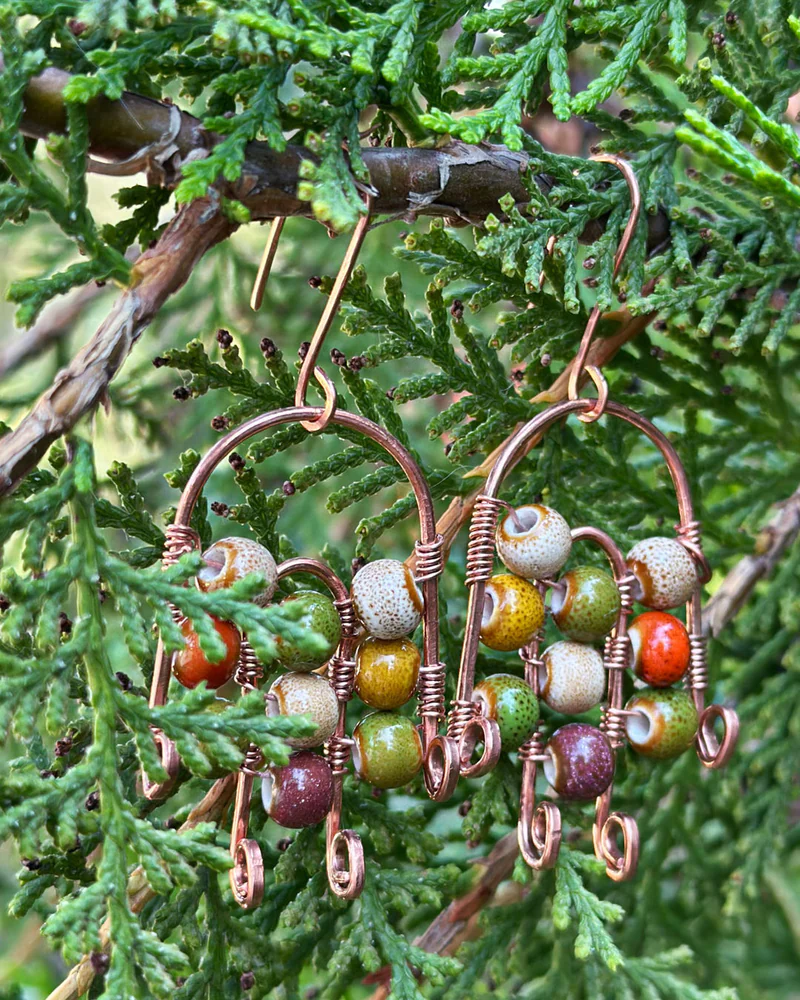 Серьги с керамикой