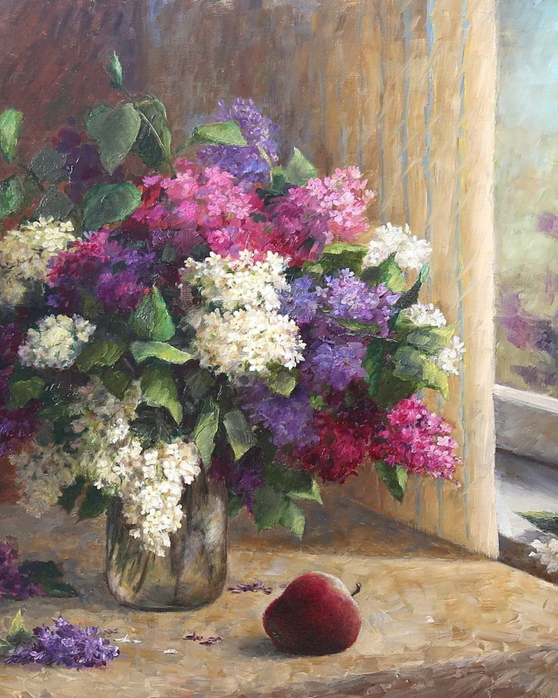 Картины с сиренью. Холст, масло. 2017 - 2018 гг