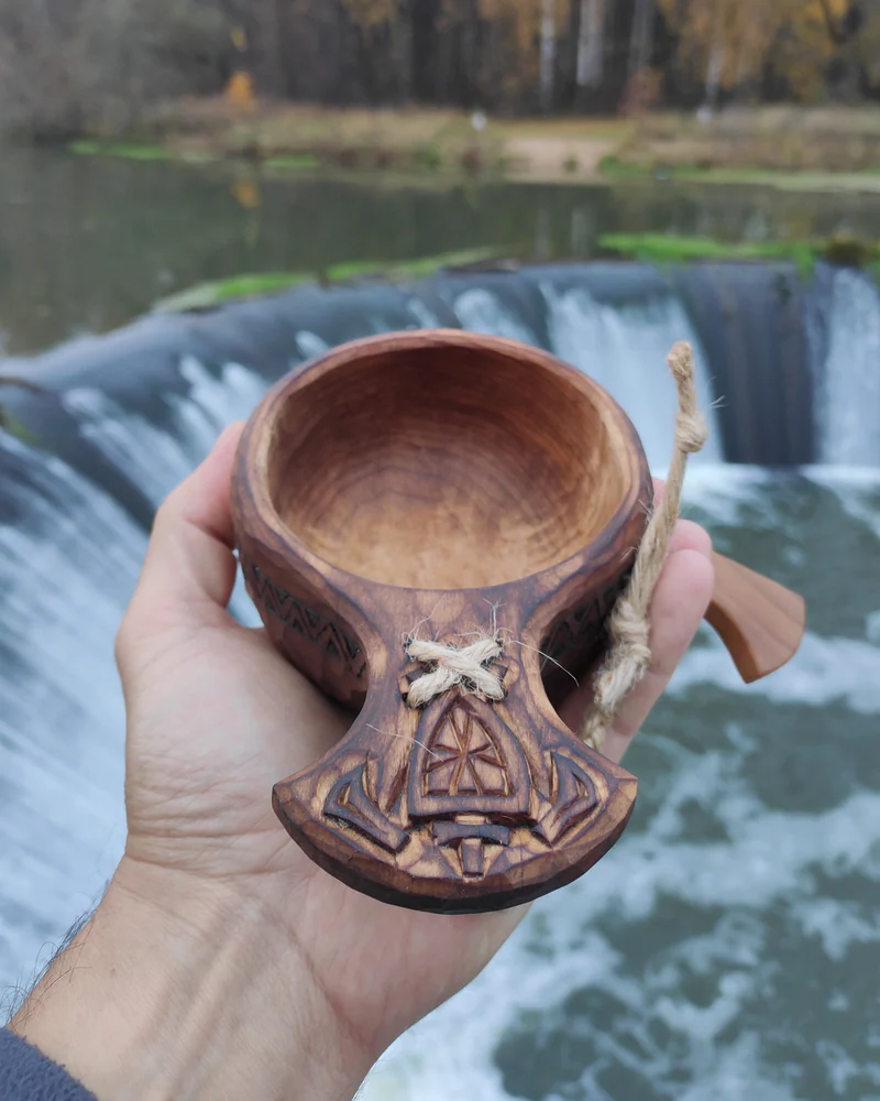 Кукса из липы Ратник, чаша, ковш из дерева.