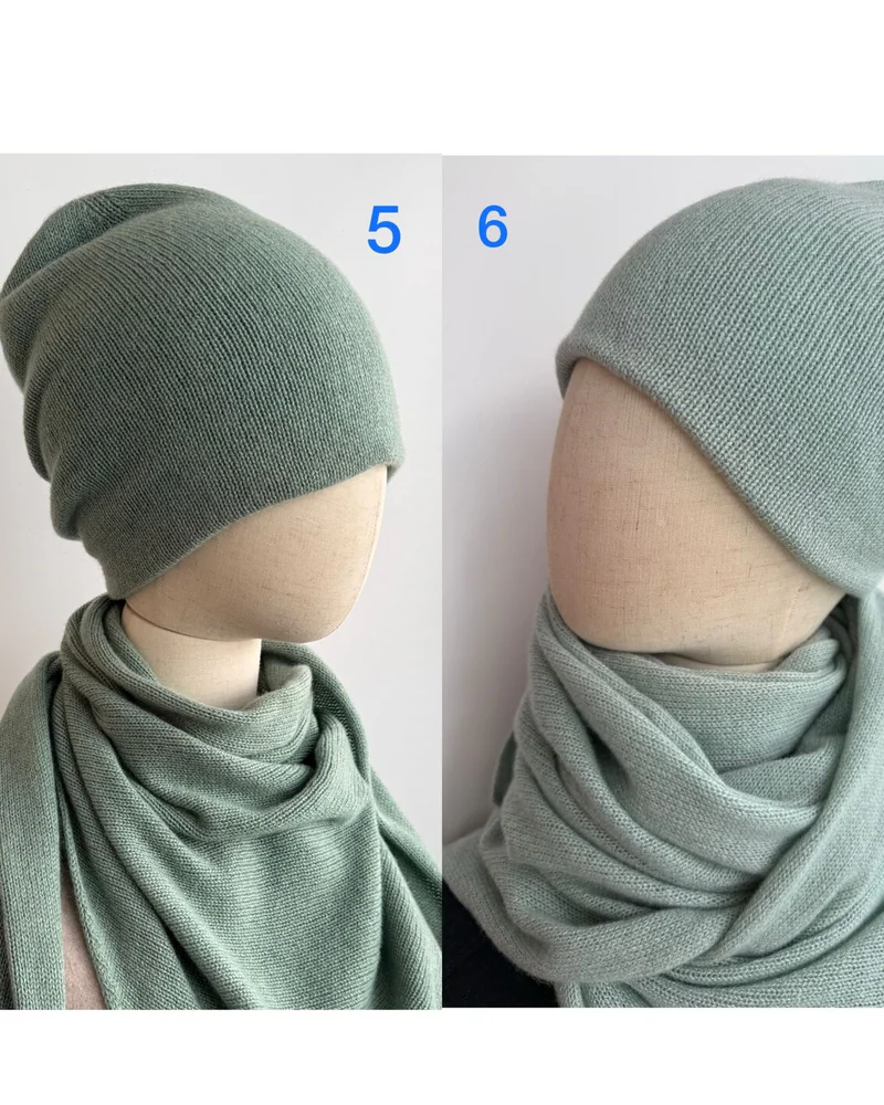 Шапка бини из 100% кашемира