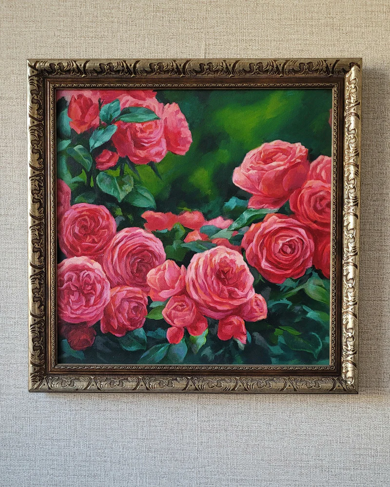 Картина "Розы" — Садовые розы.