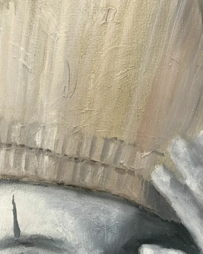 Корона. Женский портрет клоунессы. Картина маслом 30×50 см — 30×50 см