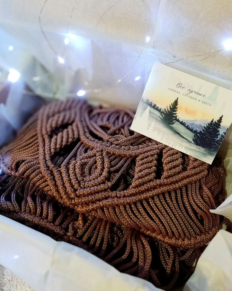 Платье туника макраме