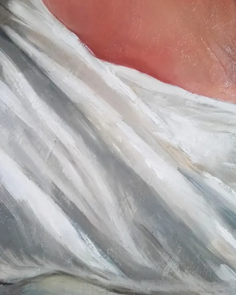 Мама и малыш. Картина маслом 40×40 см — 40×40 см