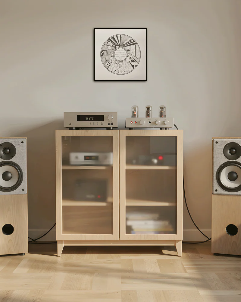 Меломаны Черно-белая музыкальная графика Виниловая пластинка — А2