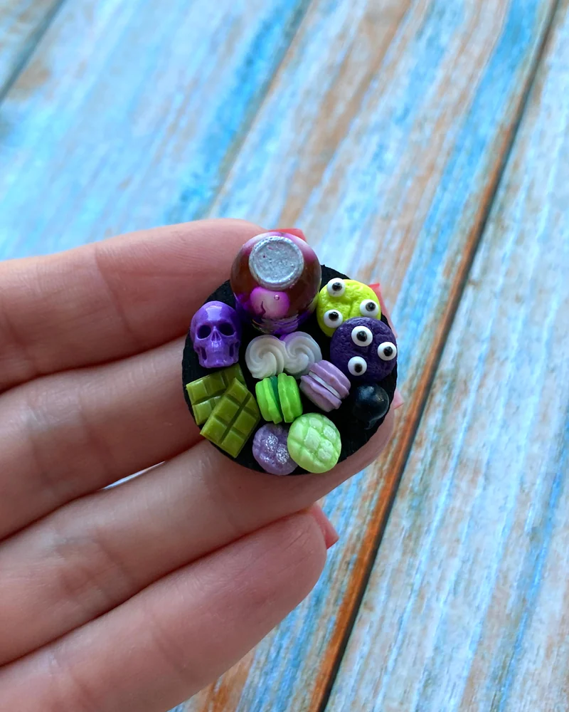 Кукольная миниатюра «Хеллоуин 💜💚»