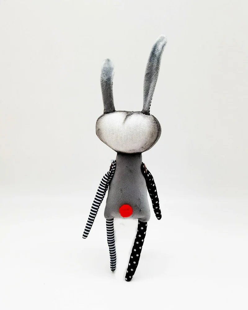Чердачная кукла Заяц текстильный Чердачный монстр Сreepy doll Кролик